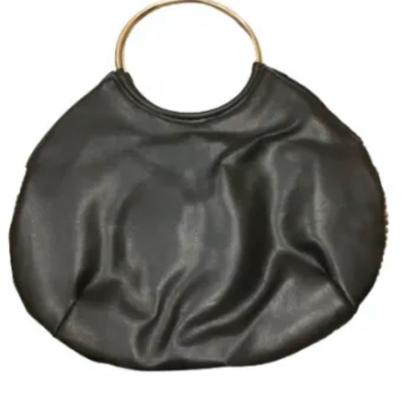 Coldwater Creek Evening Purse Black Embellished Faux Leather - Picture 4 of 11